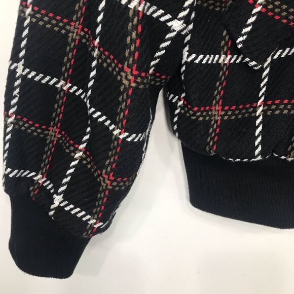 Forever 21 Black White Red Plaid Zip Up Quilt lined Jacket - Picture 14 of 16
